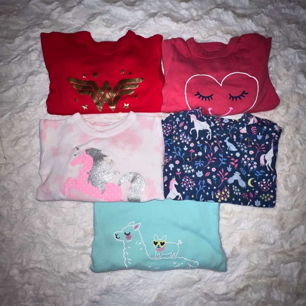 GAP BABY SIZE 2T LONG SLEEVED TOP & MATCHING LEGGING SET OF 5 TOTAL OF 10 PIECES